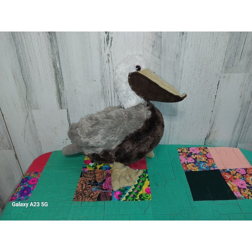 Brown Pelican Toy Bird Plush Stuffed Animal Realistic Wild Republic 12"